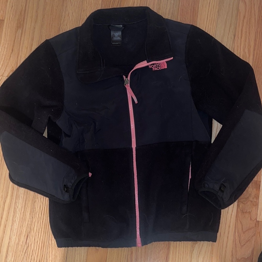 Black/Pink North Face Denali Jacket